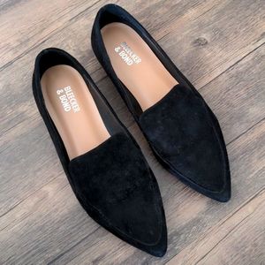 Women's Black Leather Loafers Size 6